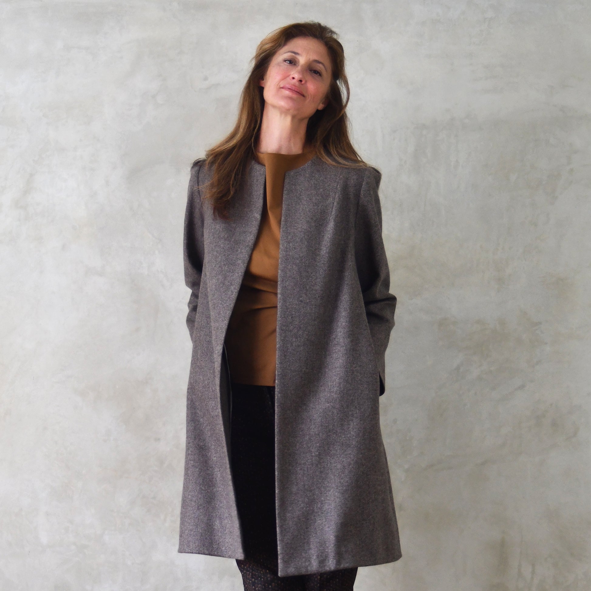 the john coat in merino flannel image 4