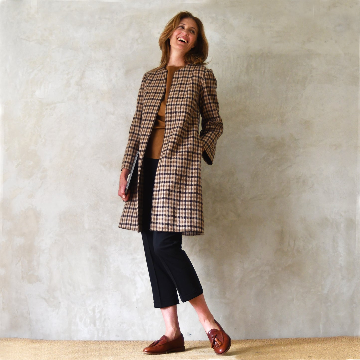 the garnett coat in fox flannel gunclub check image 5