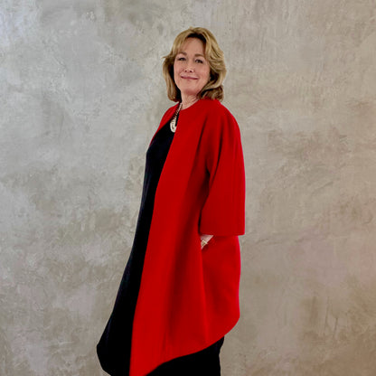 the frink in bright scarlet merino flannel image 4