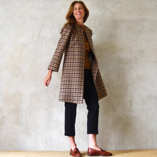 the garnett coat in fox flannel gunclub check image 0