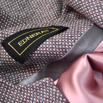 the delany coat in pink-grey tiger eye tweed image 11